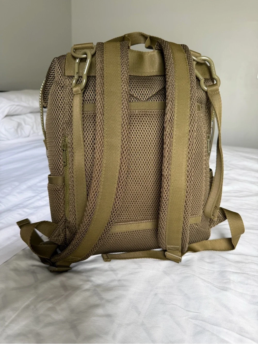 Dagne Dover (Indi) Large Size Olive Green Mesh Baby Backpack